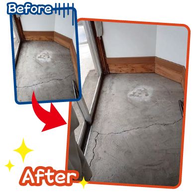 作業実績 - お家の室内清掃作業です